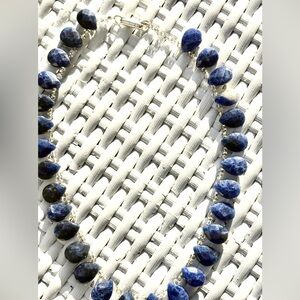 Elegant Blue Beaded Necklace